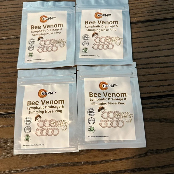 NWT - Bee venom lymphatic drainage nose rings - 4 packages - Picture 2 of 2